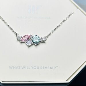 Bomb Party Dainty Stunning Pink blue Gemstone Necklace New RBP8220